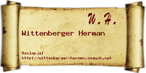 Wittenberger Herman névjegykártya